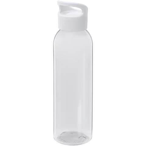 One of our most popular water bottle designs has become more sustainable with the introduction of recycled plastic. The single-walled Sky bottle is BPA free and has a 650 ml capacity, and it fits in the side pocket of most backpacks, as well as in most car cup holders. The twist-on lid ensures easy opening and closing, and has a built-in carrying handle.