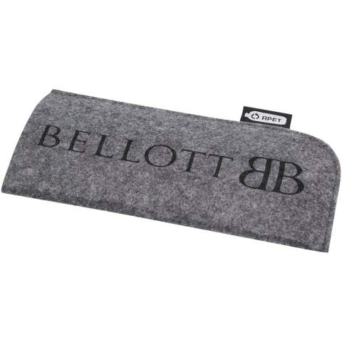 Pochette soignée pour lunettes/lunettes de soleil en feutrine recyclée certifiée GRS de haute qualité, douce et durable. Avec une poche ouverte pour y glisser facilement vos lunettes afin de les protéger lorsqu'elles ne sont pas utilisées.
