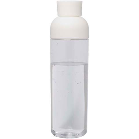 De Illuminate RPET waterfles is gemaakt van gerecycled plastic en heeft een comfortabel siliconen handvat om hem gemakkelijk mee te nemen. De fles heeft een inhoud van 600 ml en past gemakkelijk in het zijvak van een rugzak en in de meeste bekerhouders van auto's. De tweedelige constructie maakt schoonmaken eenvoudig. BPA-vrij.
