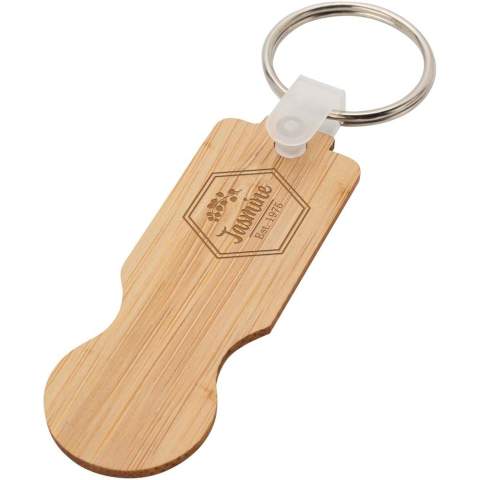 Le porte-clés pour chariot Ronan est fabriqué en bambou et est conçu pour s'adapter à la plupart des chariots de supermarché, vous permettant de les déverrouiller sans pièce ni jeton.
