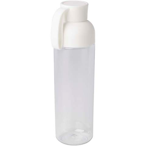 De Illuminate RPET waterfles is gemaakt van gerecycled plastic en heeft een comfortabel siliconen handvat om hem gemakkelijk mee te nemen. De fles heeft een inhoud van 600 ml en past gemakkelijk in het zijvak van een rugzak en in de meeste bekerhouders van auto's. De tweedelige constructie maakt schoonmaken eenvoudig. BPA-vrij.