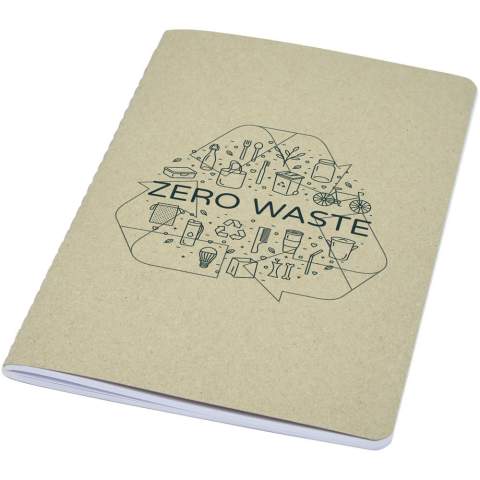 Lichtgewicht en flexibel notitieboek voor dagelijks gebruik. De cover is gemaakt van gerecycled karton. Met zichtbare singer stiksels op de rug en met 80 vellen, 70 g/m² 100% FSC wit gelinieerd papier. Gemaakt in Italië. 