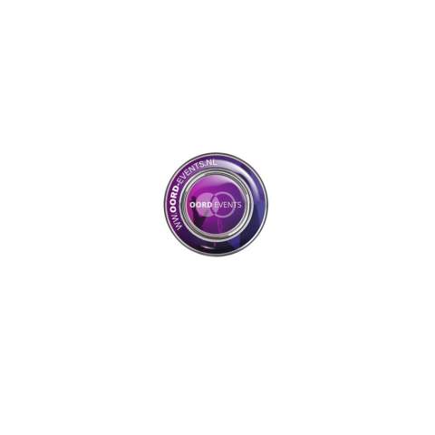 40 mm metal ball marker holder with doming and a 24 mm metal ball marker with doming