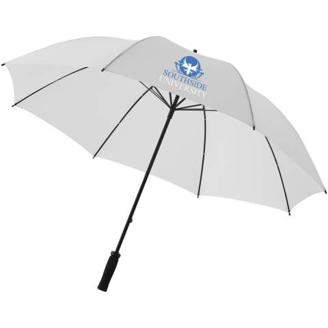 Le parapluie Yfke 30" est suffisamment spacieux pour garder 2 personnes au sec. Il est fabriqué en polyester résistant à l'eau et aux couleurs, et possède un mât en fibre de verre super solide et léger ainsi que des baleines en métal. La poignée en mousse EVA rend le parapluie confortable à tenir. En outre, il offre de multiples options pour placer des logos ou d'autres messages et est disponible en plusieurs couleurs.