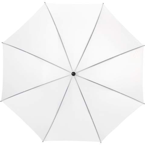 Le parapluie Yfke 30" est suffisamment spacieux pour garder 2 personnes au sec. Il est fabriqué en polyester résistant à l'eau et aux couleurs, et possède un mât en fibre de verre super solide et léger ainsi que des baleines en métal. La poignée en mousse EVA rend le parapluie confortable à tenir. En outre, il offre de multiples options pour placer des logos ou d'autres messages et est disponible en plusieurs couleurs.