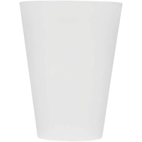 Le gobelet réutilisable Glastonbury est fabriqué à partir de plastique PP durable et sans BPA. Il est translucide et présente une finition mate élégante. Il est parfait pour les festivals, les fêtes ou l'usage quotidien. Capacité : 300 ml.