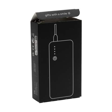 Sehr leistungsstarke ABS-Powerbank mit 3 Anschlüssen und eingebautem Li-Ionen-Akku (10.000 mAh) zum gleichzeitigen Laden von bis zu 3 Geräten. Eingang: DC5V/2,1A. Ausgang USB 1, USB 2 & Typ-C: DC5V/2,1A. Inklusive Ladekabel USB-C zu USB-C und Gebrauchsanweisung. Pro Stück in einer Verpackung.