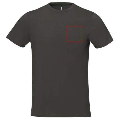 The Nanaimo short sleeve men's t-shirt made of 160 g/m² cotton is perfect for any occasion and a comfortable addition to any wardrobe. The ringspun cotton provides a stronger and smoother yarn, resulting in a more durable fabric that guarantees high quality branding. It has side seams to ensure a great fit, and with the printed in-neck Elevate branding it's always comfortable to wear. Re-enforced shoulders for a continuous fit even after longtime use.