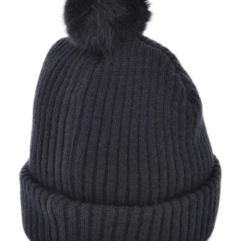 How cute is this acrylic hat with a fluffy pom pom on top. The knitted structure ensures that the hat has the right balance between cute and cool, so you can use it for many occasions.
