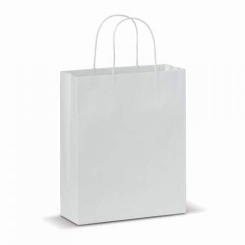 Kraftpapiertasche mit Griffen aus gedrehtem Papier. FSC-zertifiziert und in Europa hergestellt.
