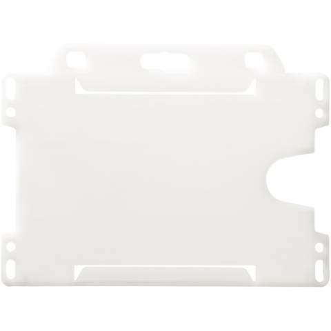 Porte-cartes paysager en plastique recyclé. Idéal pour les expositions, les lieux de travail et les événements de réseautage. Convient aux laissez-passer de taille standard (carte de visite et carte de crédit). En raison de la nature du plastique recyclé, les nuances de couleur peuvent varier légèrement et il peut y avoir des taches de couleur. Fabriqué au Royaume-Uni.