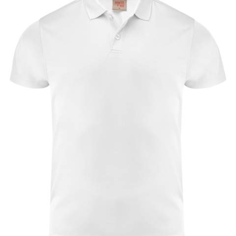 Polyester polo met toon-op-toon tweeknoopsluiting. Het materiaal is spun-dyed wat betekent dat deze polo’s ingeverfd worden met een verfmethode waarbij minder water gebruikt wordt en als extra voordeel een betere kleurechtheid geeft. Oeko-Tex 100 gecertificeerd.
