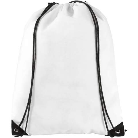 Der Evergreen-Rucksack ist eine gute Wahl, wenn Sie eine Tasche suchen, die sich gut als einfach zu handhabendes Geschenk eignet, um eine Marke oder eine Marketingkampagne zu bewerben. Der leichte Rucksack ist budgetfreundlich und verfügt über einen Kordelzug, mit dem er sich leicht über der Schulter oder als Rucksack tragen lässt. Die Tasche besteht aus 80 g/m² PP-Kunststoff, verfügt über ein großes Hauptfach und lässt auf der Außenseite genügend Platz, um ein Logo oder andere Botschaften anzubringen. 