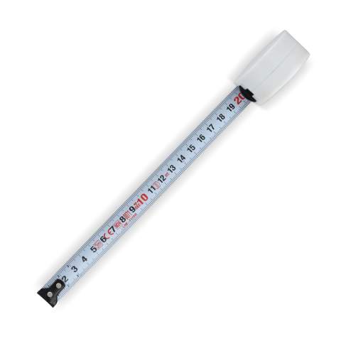 Ruban de mesure durable de 3 m en ABS recyclé, avec un ruban de 16 mm de large et une rigidité jusqu'à 1,3 m. Sa surface plane est idéale pour le marquage. Conforme aux normes de la classe MID II de la CEE pour des mesures précises.