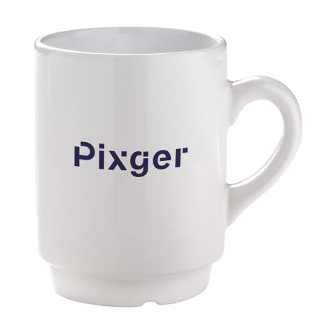 Mug empilables en céramique de bonne qualité, pour machine à café. Capacité 185 ml. Lave-vaisselle. Marquage est testée au lave-vaisselle et certifiée selon EN 12875-2.