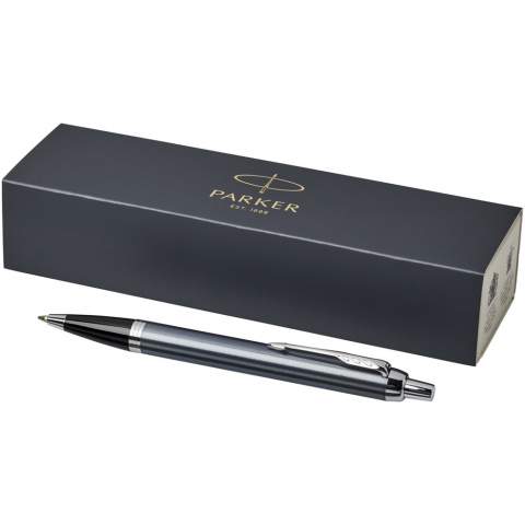 Highly professional and reliable. An ideal partner with unlimited potential, Parker IM is all at once smart, polished and established. With a durable stainless steel nib and finishes that echo the Parker legacy, every detail is refined to deliver a writing experience that is always dependable. Incl. Parker gift box. Delivered with patented QuinkFlow ballpoint refill. Exclusive design.