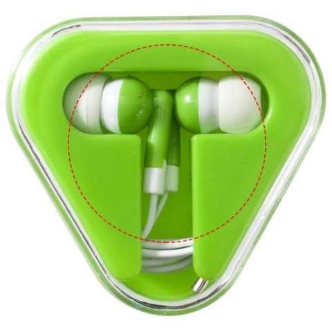 Les oreillettes Rebel sont des oreillettes simples qui permettent d'écouter de la musique partout et en toute simplicité. Ils s'utilisent avec tout appareil audio standard doté d'une prise jack de 3,5 mm. Les écouteurs sont fabriqués en plastique ABS résistant et sont livrés dans un étui triangulaire en plastique avec rangement pour le câble, qui les protège bien de tout dommage extérieur. Les oreillettes Rebel sont disponibles dans différentes combinaisons de couleurs et offrent diverses options d'impression de logo.