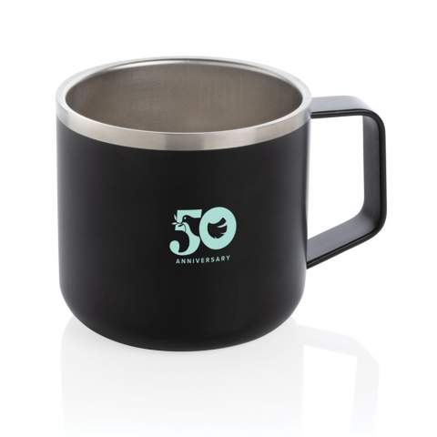 Mug randonnée 350ml à double paroi en acier inoxydable léger. Profitez d'un café chaud lorsque vous êtes en déplacement, où que vous alliez. Sans BPA.<br /><br />HoursCold: 1