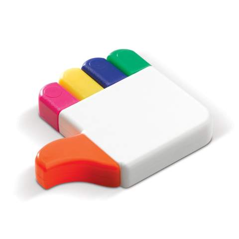 Surligneur en forme de 'like/j'aime'. Une couleur différente par doigt. Les différents doigts peuvent être utilisés indépendamment les uns des autres. Les surligneurs vous aident à mettre en valeur les éléments importants d'un texte.