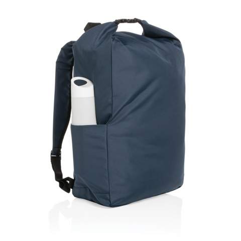 No greenwashing, but telling a true story about sustainability! This Impact 300D RPET rolltop backpack is made with AWARE™ tracer. With AWARE™, the use of genuine recycled fabric materials and water reduction impact claims are guaranteed, by using the AWARE disruptive physical tracer and blockchain technology. Save water and use genuine recycled fabrics. With the focus on water 2% of proceeds of each Impact product sold will be donated to Water.org. Keep it simple and stylish with this rolltop backpack. A perfect size for all your essentials. This backpack has reused 11,6 500ml PETbottles and saved 6,92 litres of water. Water savings are based on figures when compared to conventional fibre. This calculated indication is based on reliable LCA data as published by Textile Exchange in their Material Snapshots 2016.<br /><br />PVC free: true