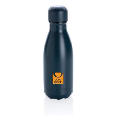 Verhoog uw dagelijkse waterinname met deze unikleur vacuüm geïsoleerde roestvrijstalen fles. De fles houdt gekoelde dranken maximaal 15 uur koud en warme dranken maximaal 5 uur warm. Met een basis die in de meeste bekerhouders past, houdt deze slank uitziende waterfles je overal onderweg gehydrateerd. Met een capaciteit van 260ml ideaal voor kinderen om of in je tas te gooien.<br /><br />HoursHot: 5<br />HoursCold: 15
