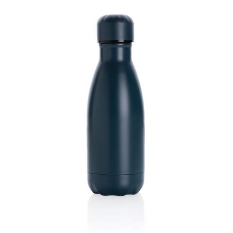 Verhoog uw dagelijkse waterinname met deze unikleur vacuüm geïsoleerde roestvrijstalen fles. De fles houdt gekoelde dranken maximaal 15 uur koud en warme dranken maximaal 5 uur warm. Met een basis die in de meeste bekerhouders past, houdt deze slank uitziende waterfles je overal onderweg gehydrateerd. Met een capaciteit van 260ml ideaal voor kinderen om of in je tas te gooien.<br /><br />HoursHot: 5<br />HoursCold: 15