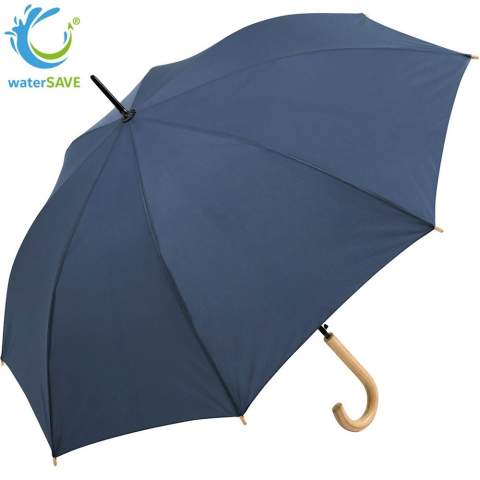 Attractively priced sustainable automatic regular umbrella with cover material made of recycled plastics