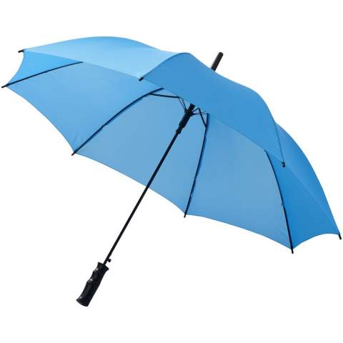 The Barry umbrella is a bestseller for a reason. The 23" umbrella slides automatically open in just one click. It is made of polyester, a durable material that allows one to walk through the rain without getting wet. Furthermore, the umbrella has a metal shaft, metal ribs and a plastic handle. The Barry umbrella offers multiple possibilities for placing a logo or other company messages and is available in various colours.