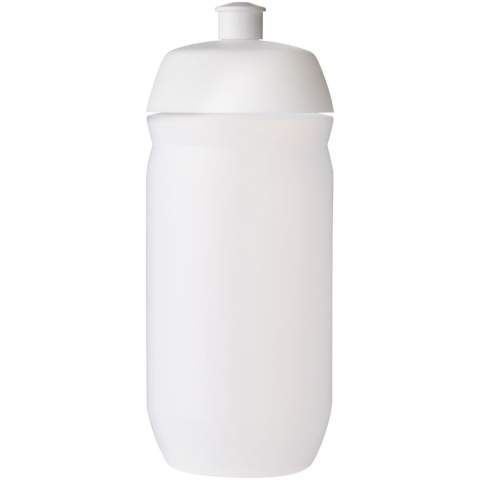 Einwandige Sportflasche mit schraubbarem Klappdeckel. Diese Squeezy-Flasche aus flexiblem MDPE-Kunststoff ist perfekt für den Einsatz beim Sport geeignet. Das Fassungsvermögen beträgt 500 ml. Hergestellt in UK. BPA-frei. EN12875-1 - konform und spülmaschinengeeignet.