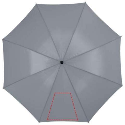 Droog wandelen in de regen wordt mogelijk gemaakt door de grote Zeke 30" paraplu. De Zeke paraplu heeft voldoende ruimte om 2 personen droog te houden en is eenvoudig te openen door middel van een handmatig systeem. Daarnaast bestaat de paraplu uit een metalen schacht en baleinen, en een lichtgewicht kunststof handvat. De Zeke paraplu heeft verschillende mogelijkheden voor het plaatsen van een logo of teksten en is verkrijgbaar in verschillende kleuren.