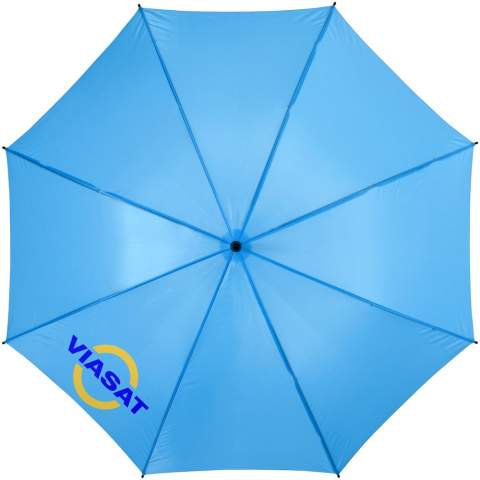 Le parapluie Barry n'est pas un best-seller pour rien. Ce parapluie de 23 pouces s'ouvre automatiquement en un seul clic. Il est fabriqué en polyester, un matériau durable qui permet de marcher sous la pluie sans se mouiller. En outre, le parapluie est doté d'un mât et de baleines en métal et d'une poignée en plastique. Le parapluie Barry offre de multiples possibilités pour placer un logo ou d'autres messages d'entreprise et est disponible en plusieurs couleurs.