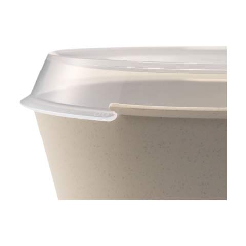 Handliche Kunststoffschale der Marke Circulware. 100% recycelbar. Für Poke Bowls, Salate, Currys und andere Köstlichkeiten geeignet. Mit dem mitgelieferten Deckel verschließbar (nicht luftdicht und nicht auslaufsicher). Stapelbar und daher platzsparend. Eine kluge Wahl, wenn es darum geht, Einwegbehälter für Speisen zum Mitnehmen zu ersetzen. Nicht für den Gefrierschrank geeignet. Mikrowellen- und spülmaschinengeeignet.  Um den Aufdruck zu erhalten, wird Waschen von Hand empfohlen. Fassungsvermögen 1.200 ml.