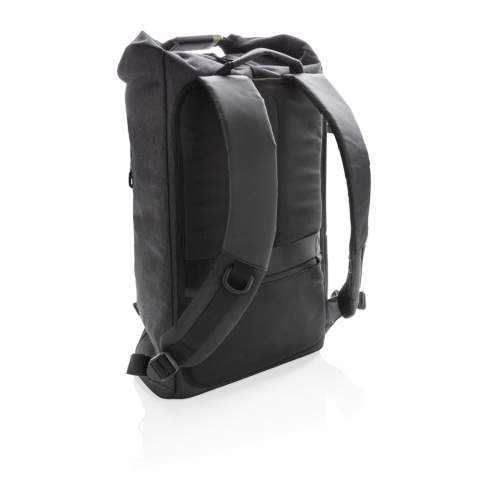 The Urban Lite anti-theft backpack stands as the ideal travel companion, ensuring security and convenience. By rolling up the main compartment and securing it with the steel-reinforced combination lock, the backpack offers complete closure, which can also be utilised to lock the bag around a fixed object. Hidden pockets on the back and in the shoulder strap, featuring RFID protection, safeguard your cards. The bag is equipped with a side water bottle pocket and a detachable elastic net for sports equipment. Internally, padded compartments cater to a 15.6” laptop, and a tablet up to 12.9”, and mesh pockets provide organisation for your essentials. Made with water repellent materials. Registered design®<br /><br />FitsLaptopTabletSizeInches: 15.6