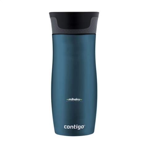 Mug thermos à double paroi isolé sous vide avec paroi intérieure en acier inoxydable. Con technologie AUTOSEAL® (100% étanche) et une fermeture de sécurité supplémentaire. Le trou de boisson se ferme automatiquement après chaque gorgée. La technologie THERMALOCK™ garde les boissons froides jusqu'à 12 heures ou chaudes jusqu'à 5 heures. Couvercle lavable au lave-vaisselle sur l'étagère, corps lavable à la main. Capacité 470 ml.     REMARQUE : jusqu'à 1000 articles disponibles sous 10 jours ouvrés hors marquage, à l exception des réservations.      Contigo : le meilleur de la qualité, du design et de la technologie. Immédiatement reconnaissable par son design élégant et solide. Les bouteilles d'eau, thermos et infuseurs Contigo® sont sans odeur, sans goût et sans BPA. Livré avec une garantie de 2 ans.