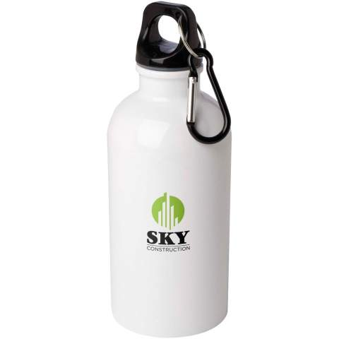 Always stay hydrated with this durable yet lightweight 400 ml water bottle made from RCS certified recycled stainless steel. It’s the perfect companion for sports, day trips or for use at the office. The single-walled Oregon bottle has a twist-off cap and offers plenty of space to add any kind of logo. Clip the attached carabiner (not suitable for climbing) securely to a bag to keep it from getting lost.
