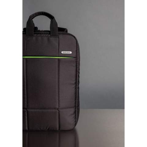 Mit diesem 15.6" Laptop-Rucksack sind Sie immer stylisch unterwegs. Die Fronttasche mit Reißverschluss lässt Sie immer schnell an Ihre Utensilien kommen. Hergestellt aus nachhaltigem RPET und PVC-frei. Außen aus 100% 600D recyceltem Polyester, das Futter aus 100% 210D recyceltem Polyester. Registered design®<br /><br />FitsLaptopTabletSizeInches: 15.6<br />PVC free: true