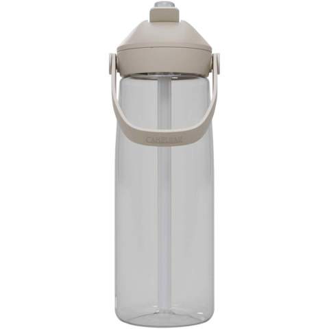 Die Camelbak® Thrive Flip Tritan Renew Wasserflasche ist der Nachfolger der beliebten Camelbak Eddy+ Tritan Renew und wurde entwickelt, um den ganzen Tag über für eine ausreichende Flüssigkeitszufuhr zu sorgen. Sie verfügt über einen Strohhalm und ein neues EasyFlow-Ventil, einen 100 % auslaufsicheren Verschluss und eine Staubschutzkappe. Der weiche, schwenkbare Griff erleichtert das Tragen. Dank ihres Designs passt sie in die meisten Getränkehalter und ist daher ideal für Reisen oder Tageswanderungen. Die gesamte Flasche ist spülmaschinenfest, was eine schnelle und einfache Reinigung ermöglicht. Fassungsvermögen: 750 ml. Hergestellt aus Tritan™ Renew Kunststoff, einem zu 50 % recycelten Material.