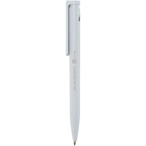 The Unix ballpoint pen is made from recycled plastic. By choosing this type of pen, we can promote the concept of recycling and encourage individuals and businesses to make more sustainable choices in their everyday lives. Ink colour: Blue. Writing length: 500 metres. Nib size: 1.0 mm.