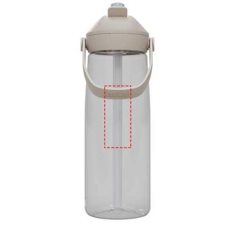 Die Camelbak® Thrive Flip Tritan Renew Wasserflasche ist der Nachfolger der beliebten Camelbak Eddy+ Tritan Renew und wurde entwickelt, um den ganzen Tag über für eine ausreichende Flüssigkeitszufuhr zu sorgen. Sie verfügt über einen Strohhalm und ein neues EasyFlow-Ventil, einen 100 % auslaufsicheren Verschluss und eine Staubschutzkappe. Der weiche, schwenkbare Griff erleichtert das Tragen. Dank ihres Designs passt sie in die meisten Getränkehalter und ist daher ideal für Reisen oder Tageswanderungen. Die gesamte Flasche ist spülmaschinenfest, was eine schnelle und einfache Reinigung ermöglicht. Fassungsvermögen: 750 ml. Hergestellt aus Tritan™ Renew Kunststoff, einem zu 50 % recycelten Material.