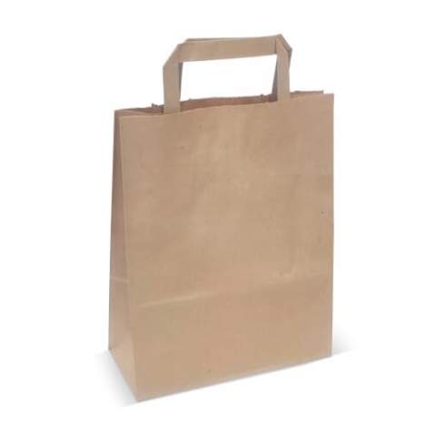 Kraftpapiertasche mit Papiergriffen. FSC-zertifiziert und in Europa hergestellt.