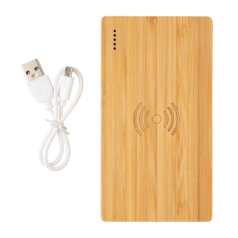 Eco 4.000mAh Powerbank im Taschenformat. Die A-Grade 4.000mAh Lithium-Polymer Batterie erlaubt es Ihnen bei voller Ladung Ihr Smartphone bis zu 2 mal aufzuladen - mit herkömmlichem USB-Port oder über das 5W Wireless Charging Pad. Die LED's zeigen Ihnen den Ladestand der Powerbank an, so dass Sie immer wissen wann es Zeit wird sie wieder zu laden. Input 5V/2A. USB Output 5V/2A. Wireless Output 5W 5V/1A.<br /><br />WirelessCharging: true<br />PowerbankCapacity: 4000
