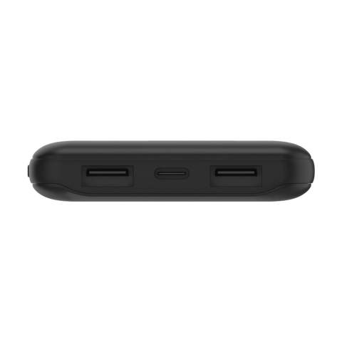 Powerbank 10.000mAh de la marque Belkin. Dotée d'un boîtier en plastique recyclé. Chargez rapidement un smartphone et d'autres appareils avec une puissance allant jusqu'à 15W via deux ports USB-A et un port USB-C. Ce powerbank offre jusqu'à 40 heures d'autonomie supplémentaire. Assez pour regarder des films, passer des appels FaceTime et utiliser des applis de navigation. Avec un indicateur lumineux à diodes électroluminescentes. Le powerbank répond aux normes de sécurité des compagnies aériennes, vous pouvez donc le transporter dans votre bagage à main.Comprend un câble USB-A/USB-C et un mode d'emploi. Emballage 100% sans plastique. Fabriqué en plastique recyclé après utilisation. Par pièce dans une boîte.