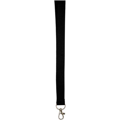 Trageband zum Einstiegspreis in einer breiten Farbpalette, das ein großartiges Preis-Leistungsverhältnis und beeindruckende Logogrößen bietet. Hochwertiger ovaler Haken, ideal für das Befestigen von Namensschildern, Ausweisen oder Schlüsseln. Einrichtungsgebühr für zweite Position entfällt, wenn auf beiden Seiten eine Werbeanbringung mit demselben Bildmaterial erfolgt.