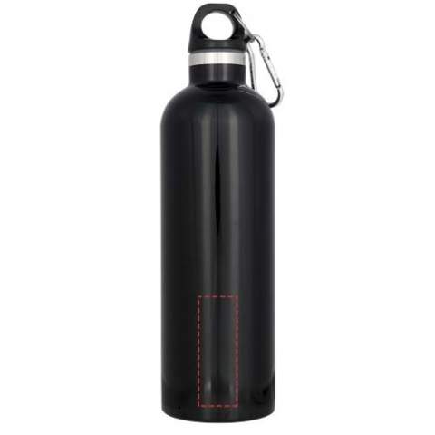 The Atlantic 530 ml bottle is the right choice when seeking a bottle for outdoor activities. The attached carabiner on the user-friendly twist-on lid makes it easy to attach the bottle to any backpack. The vacuum insulated bottle has a double-wall construction that keeps beverages hot for 5 hours and cold for 15 hours. The carabiner is not suitable for climbing.