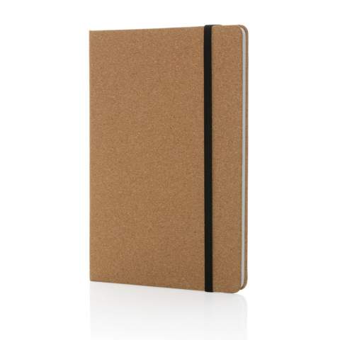 This Stoneleaf A5 notebook is crafted from FSC®cork, while the pages are made from stone paper, offering both natural charm and low impact functionality. The notebook features a black binder, a ribbon marker, and a hardcover for added durability. Inside, there are 80 sheets (160 pages) of high-quality white stone paper with a lined format and 120gsm weight. Packaged in FSC® mix kraft sleeve.<br /><br />NotebookFormat: A5<br />PaperRulingLayout: Lined pages