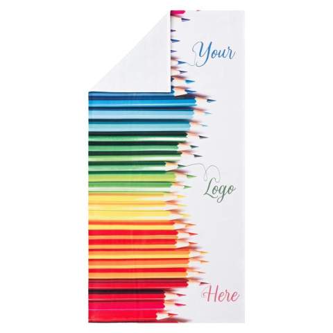 De extra zachte 140 x 70 cm doubleface handdoek van Sophie Muval met een grammage van 350 gr/m² is een echte must-have! Kies je een all over sublimatieprint, dan wordt jouw logo super scherp afgedrukt. Perfect voor een unieke reclame uiting! 