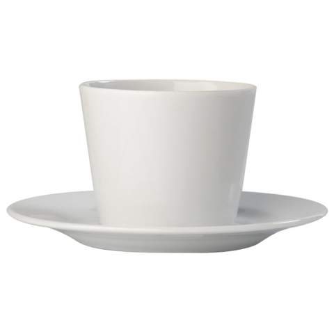 Tasse et soucoupe de haute qualité, 180 ml. Fabriquée en Europe. Résiste au lave-vaisselle et au micro-ondes. Marquage UV High Gloss (sérigraphie rotative) sur la tasse uniquement. Réponds aux normes alimentaires. Tous nos produits sont testés et certifiés, et répondent  aux normes sociales.