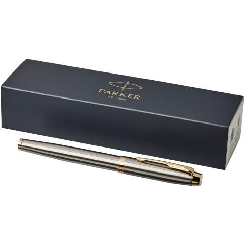 Highly professional and reliable. An ideal partner with unlimited potential, Parker IM is all at once smart, polished and established. With a durable stainless steel nib and finishes that echo the Parker legacy, every detail is refined to deliver a writing experience that is always dependable. Incl. Parker gift box. Delivered with one cartridge. Exclusive design.