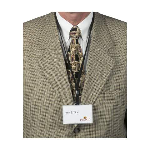 Transparent name card holder with lanyard (90 cm). Incl. blank card insert.