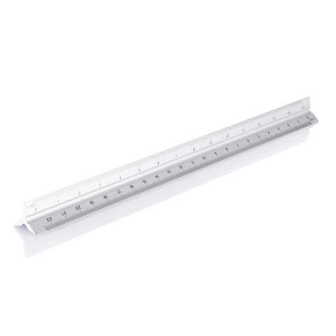 Aluminium rule with 5 different scales (1:20;1:25;1:50;1:75;1:100), one side unprinted for advertising purpose.<br /><br />TapeLengthMeters: 0.30